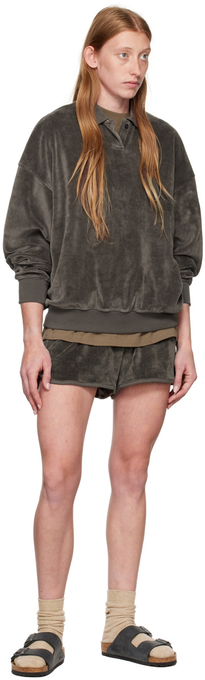 Essentials Gray Patch Shorts