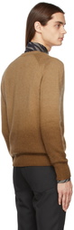 TOM FORD Brown V-Neck Ombre Sweater