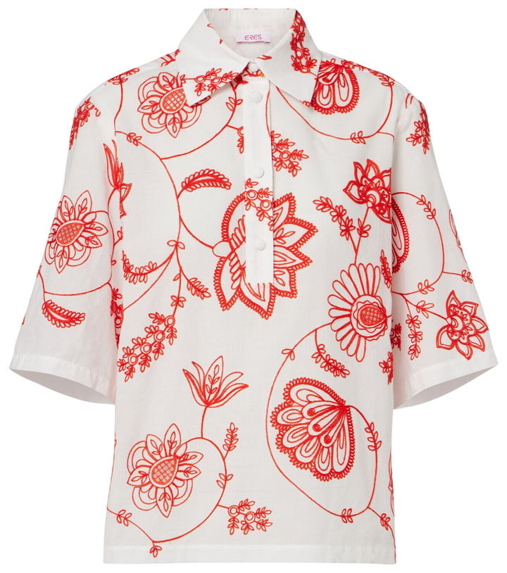 Photo: Eres Izana embroidered cotton-blend shirt