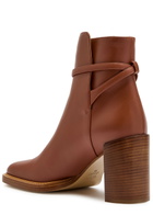 Gabriela Hearst Nina Leather Ankle Boots Tan