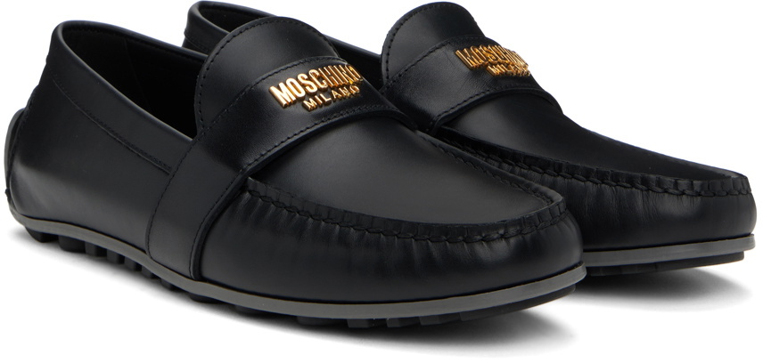 Moschino Black Logo Loafers