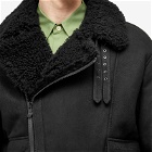 Acne Studios Men's Liana Distressed Shearling Jacket in Black