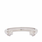 Alexander McQueen Men's Twin Skull Bracelet in Silver