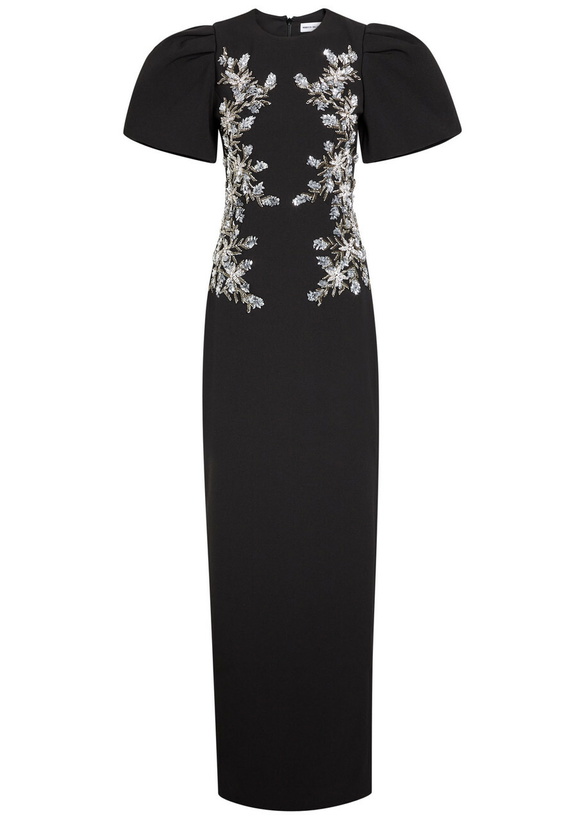 Photo: Rebecca Vallance Zephyr Embellished Crepe Gown Black