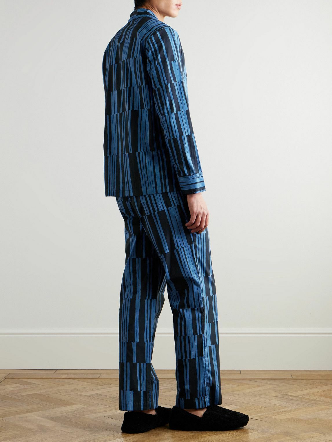 Mr P. - Striped Cotton Pyjama Set - Blue Mr P.