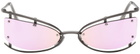 Acne Studios Gray & Purple Oval Sunglasses