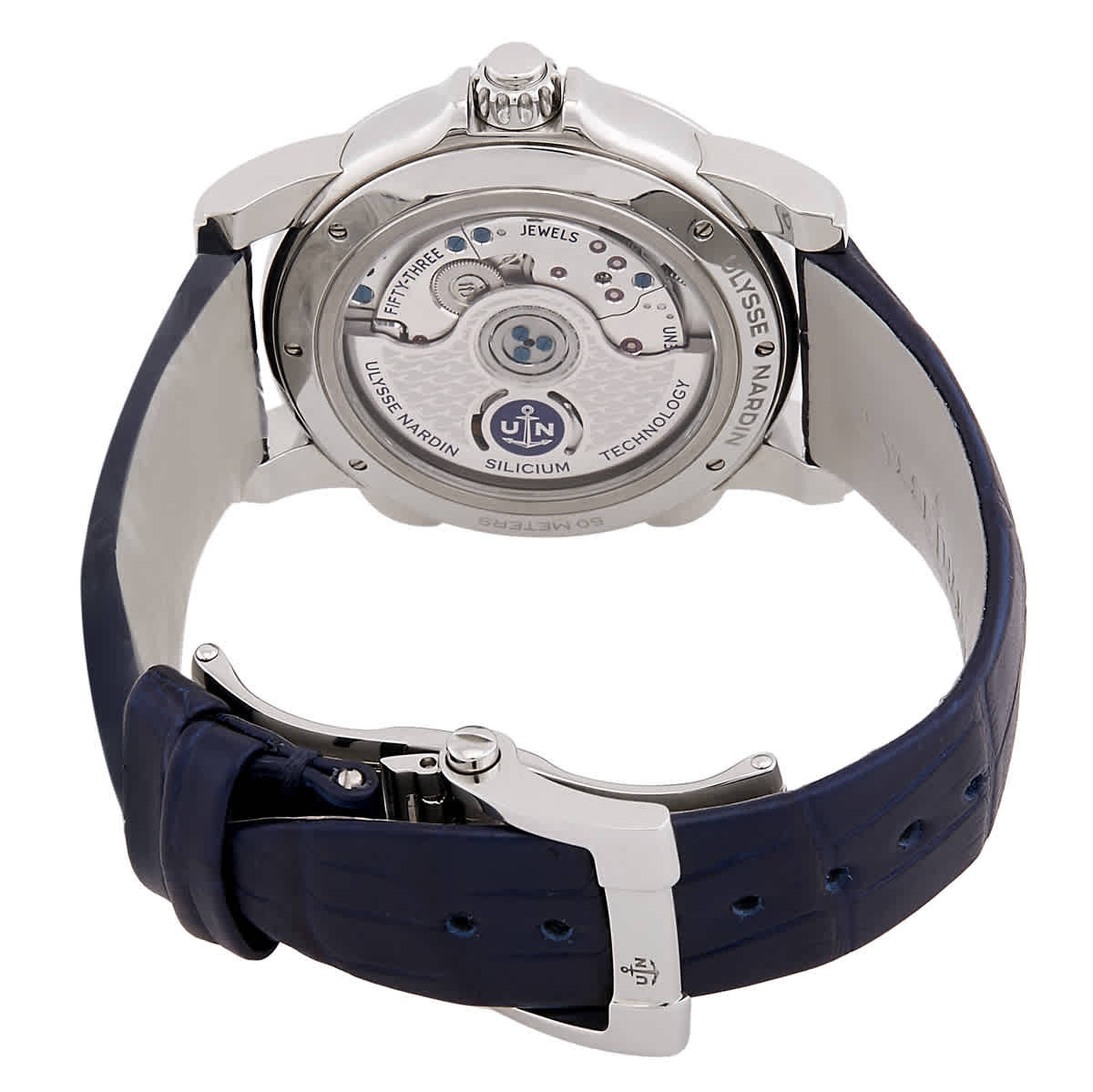 Ulysse Nardin Classico Dual Time Automatic Diamond Blue Dial Ladies Watch 3243-222/393