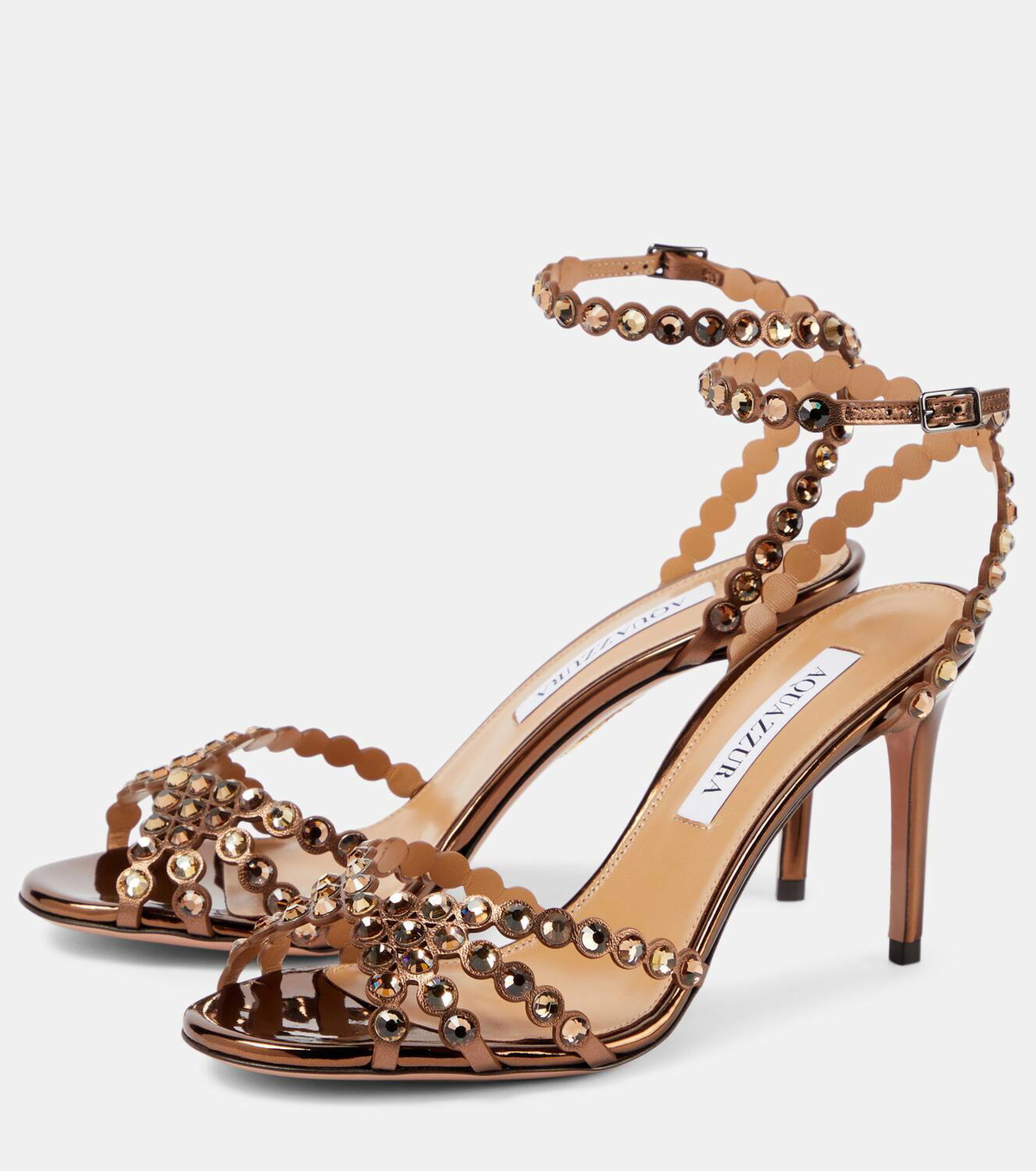 Aquazzura Tequila 85 embellished leather sandals