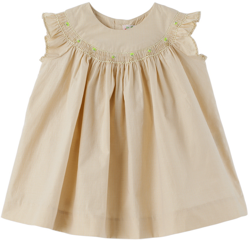 Bonpoint Baby Beige Amantine Dress Bonpoint