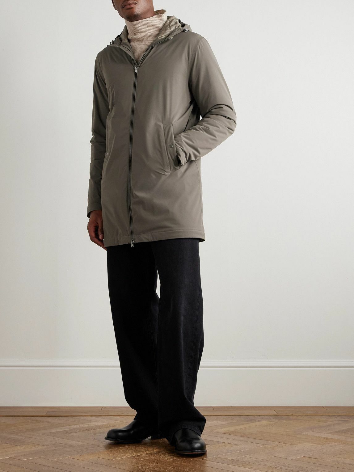 Herno - Padded Shell Hooded Parka - Brown