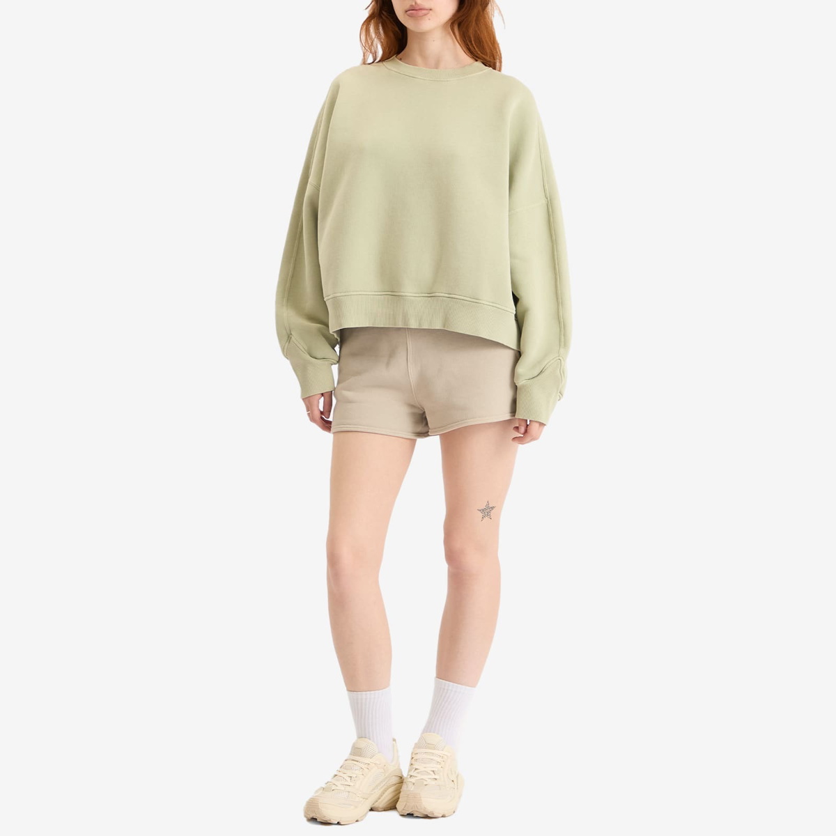 Represent Women's Initial V Notch Sweatshirt in Desert Sage