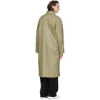 Kenzo Reversible Khaki and Beige Corduroy Coat