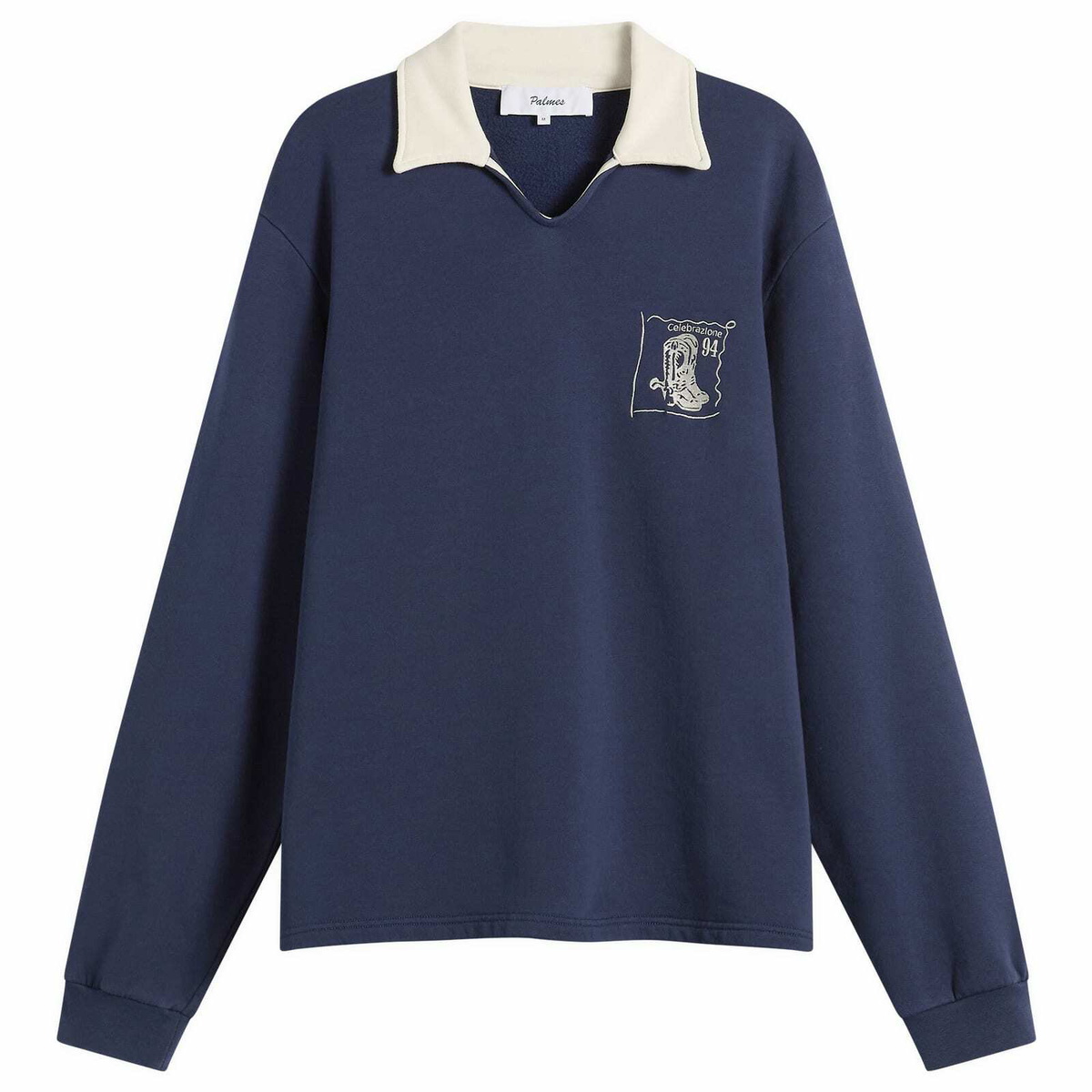 Palmes Men's Boot Open Rugby Shirt in Navy
