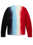 Sacai - Tie-Dyed Wool-Blend Sweater - Black