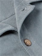 Altea - Morgan Garment-Dyed Cotton-Blend Corduroy Overshirt - Blue