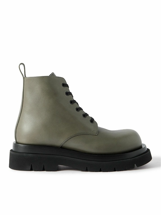 Photo: Bottega Veneta - Lug Leather Boots - Green