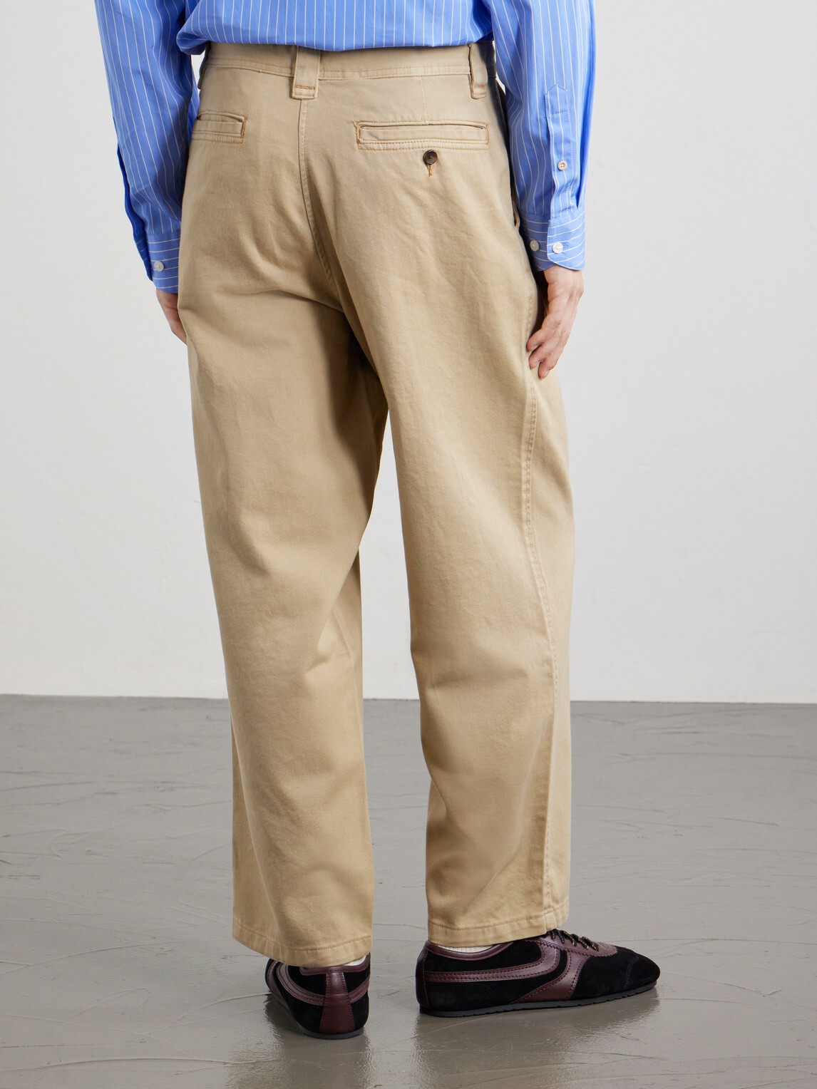 Corridor - Wide-Leg Cotton-Twill Trousers - Neutrals