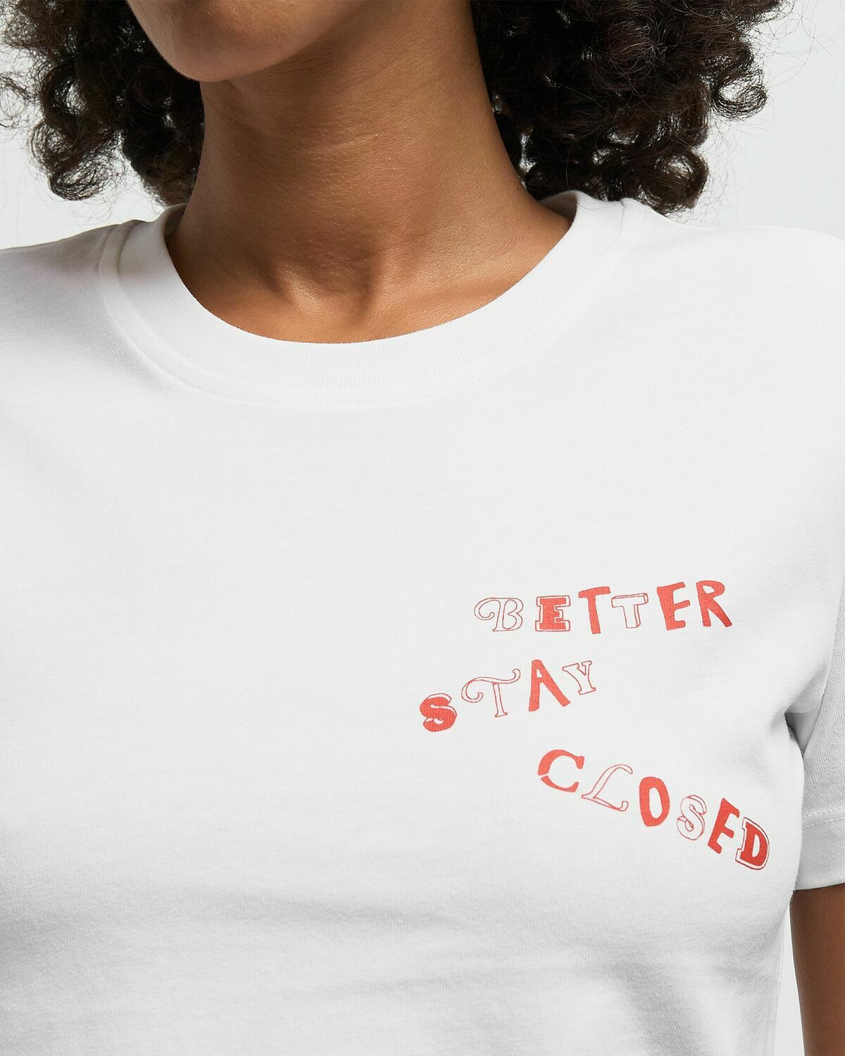 CLOSED PRINTED TEE White Womens Shortsleefe