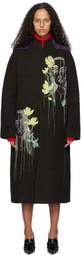 AO Yes Khaki Embroidered Coat