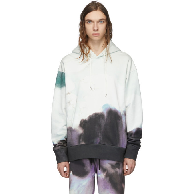 Photo: Feng Chen Wang Green and Blue Watercolor Hoodie