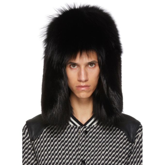 Photo: Saint Laurent Black Fur Trapper Hat