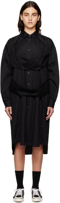 Photo: Comme des Garçons Homme Plus Black Paneled Midi Dress