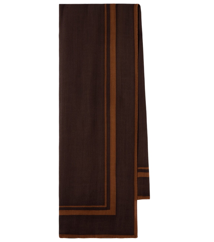 Photo: Saint Laurent Cassandre printed wool twill scarf