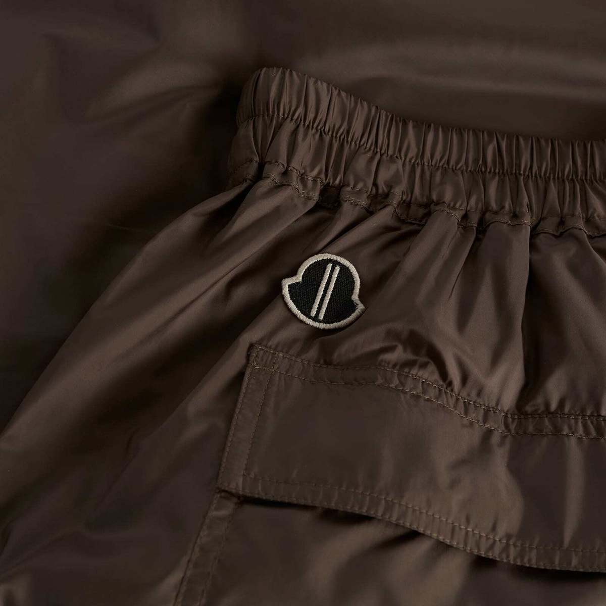 Rick Owens x Moncler Kiltshorts Drawstring Shorts in Dark Dust