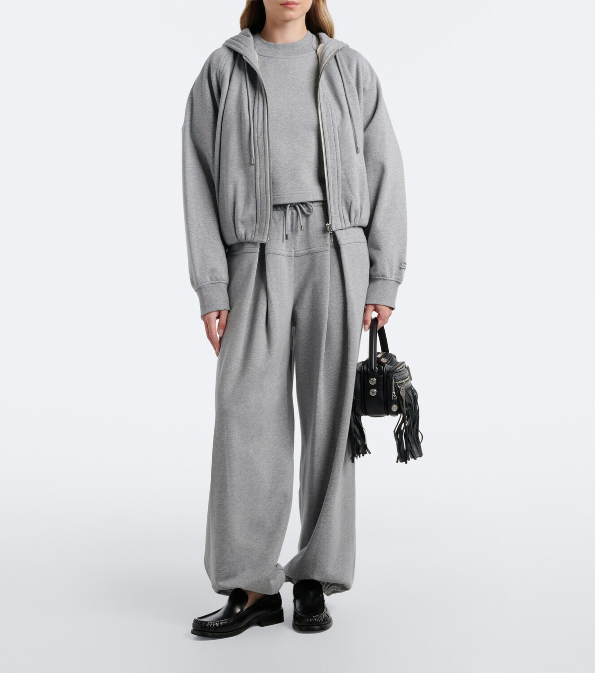 Sportmax Cotton-blend jersey hoodie
