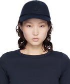 ANINE BING Navy Wool Jeremy Baseball Cap