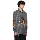 Doublet Grey Check Embroidery Shirt