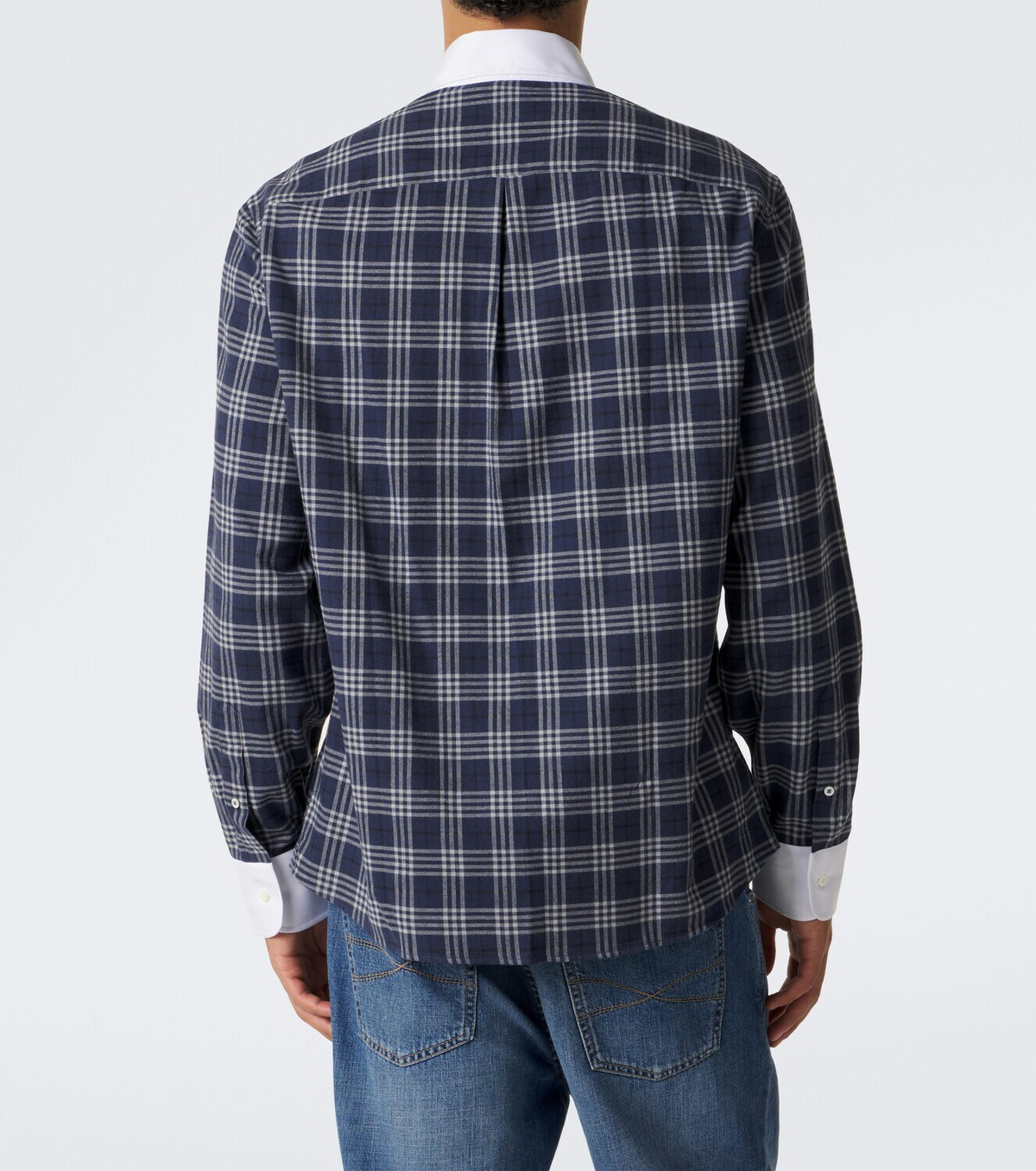 Brunello Cucinelli Checked cotton-blend flannel shirt