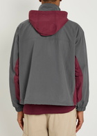Aape Colour-block Hooded Shell Jacket Grey