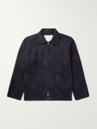 Kardo - Paiwand Studio Amardeep Embroidered Cotton-Herringbone Jacket - Blue