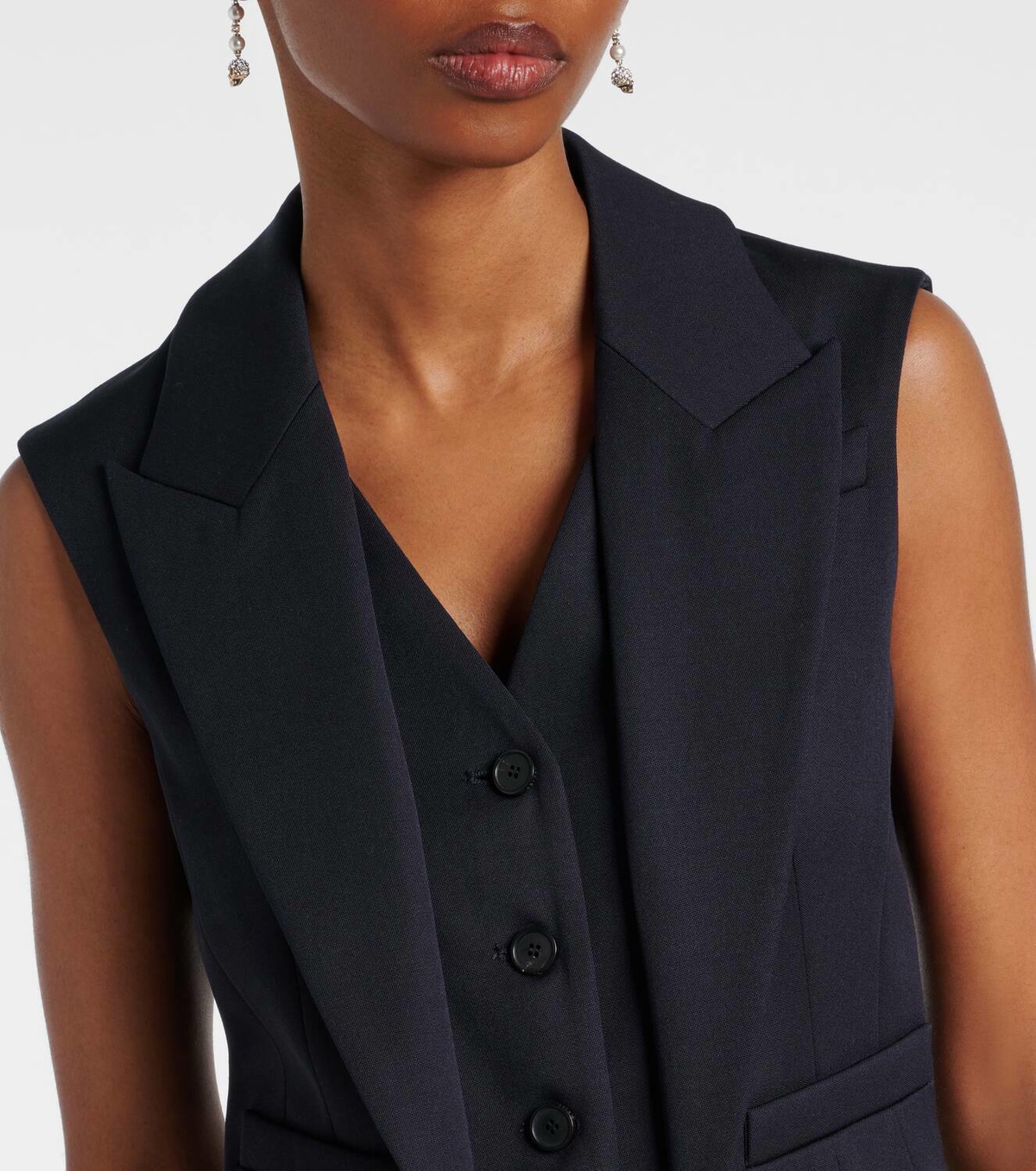 McQueen Cropped wool vest