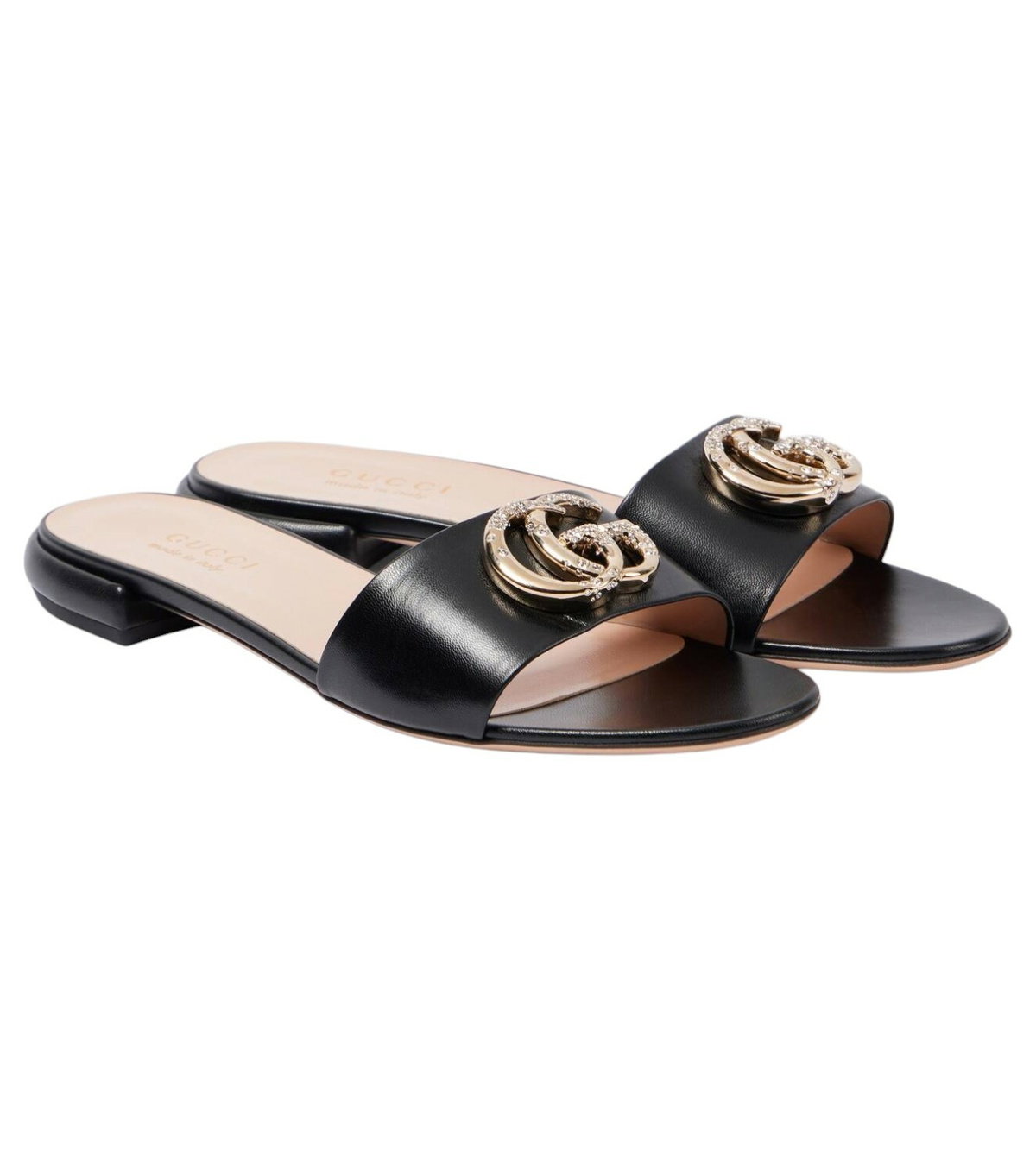 Gucci Black Horsebit Flat Sandals Gucci