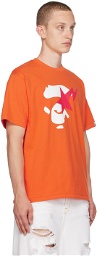 BAPE Orange Ape Face STA T-Shirt