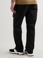 Dunhill - Straight-Leg Garment-Dyed Stretch-Cotton Cargo Trousers - Black