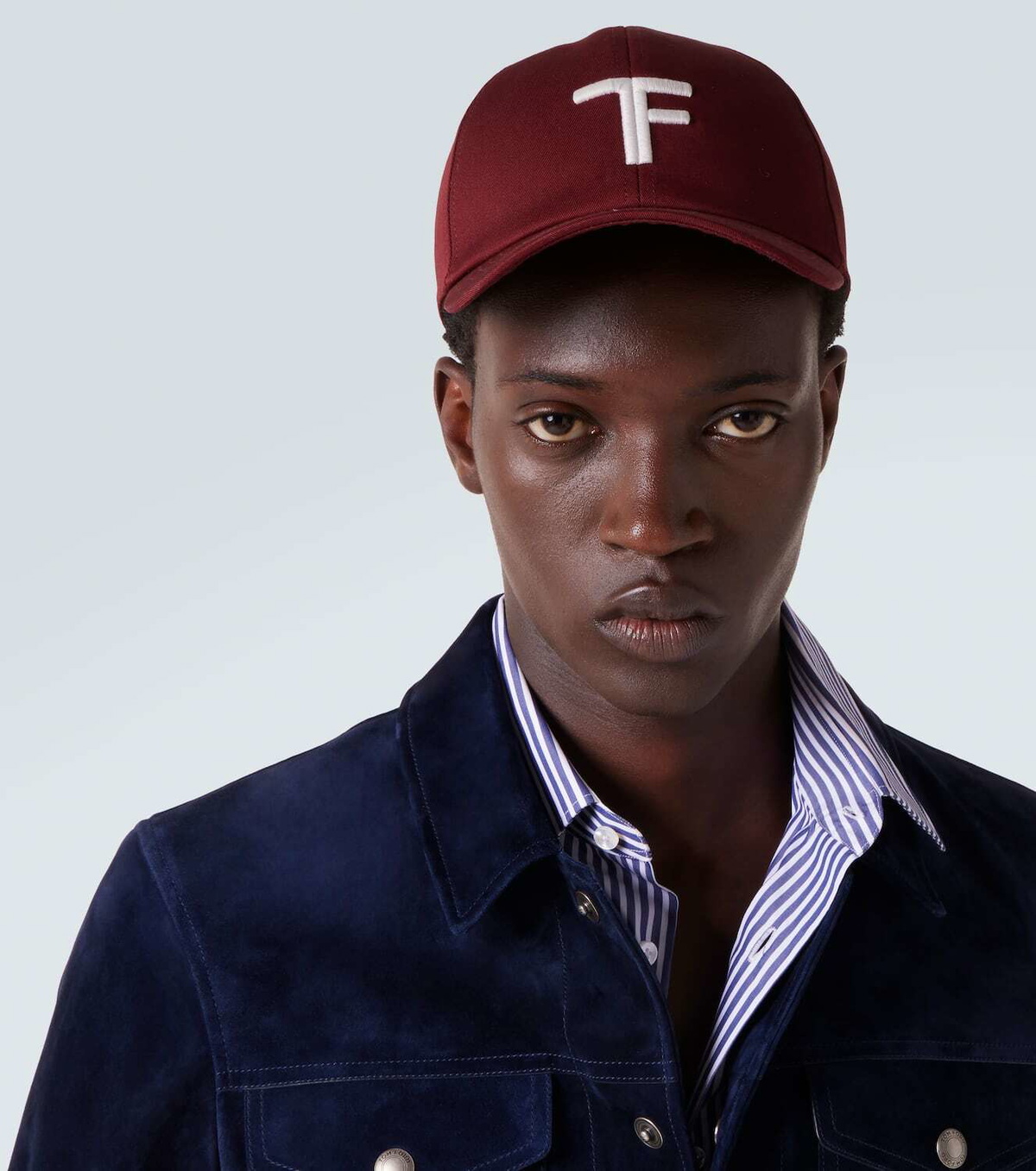 Tom Ford TF leather-trimmed canvas baseball cap