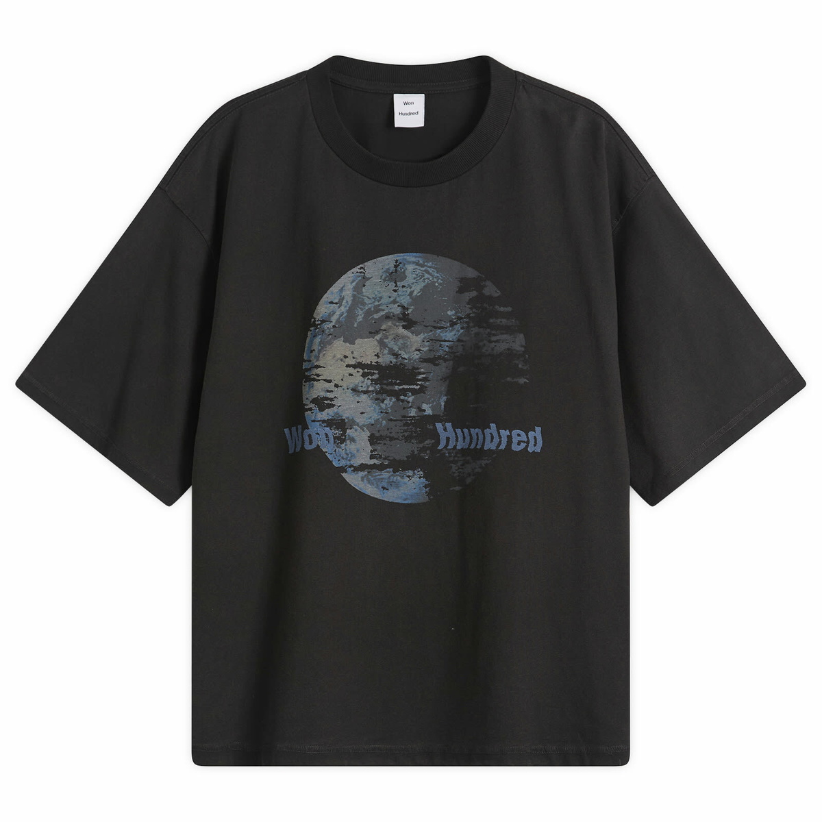 Won Hundred Men's Houston Globe T-Shirt in Washed Black