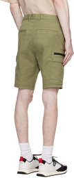 Hugo Khaki Label Cargo Shorts