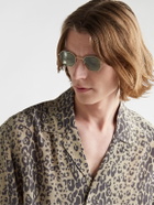 Oliver Peoples - Takumi TK-5 Octagon-Frame Gold-Tone Sunglasses