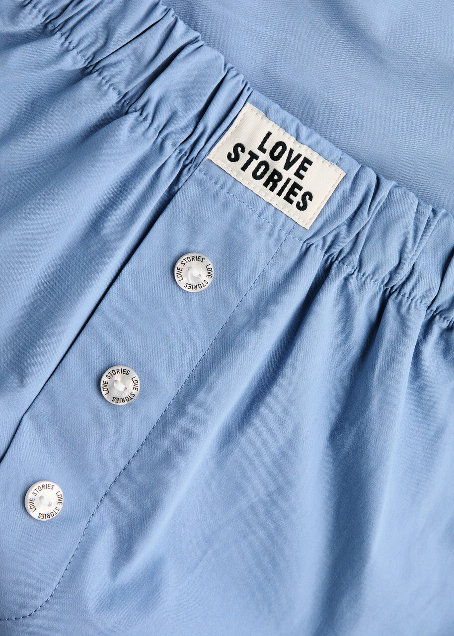 Love Stories James Cotton-poplin Shorts Blue