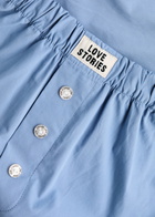 Love Stories James Cotton-poplin Shorts Blue