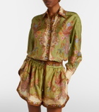 Zimmermann Indra printed silk shirt
