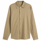 Auralee Men's Silk Knit Cardigan in Khaki Beige