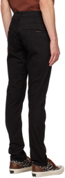 Nudie Jeans Black Slim Adam Trousers