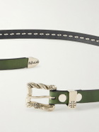 Enfants Riches Déprimés - Classique 2cm Studded Leather Belt - Green