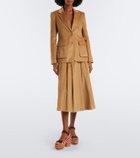 Gabriela Hearst Sardis suede and raffia platform sandals