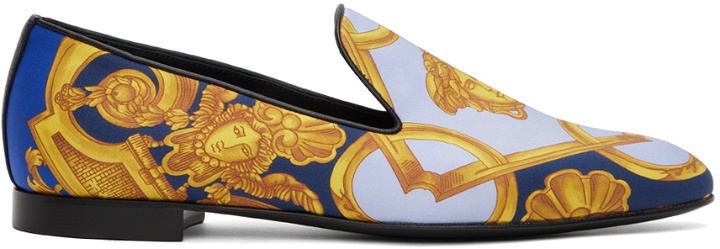Photo: Versace Blue & Gold Barocco 660 Slippers